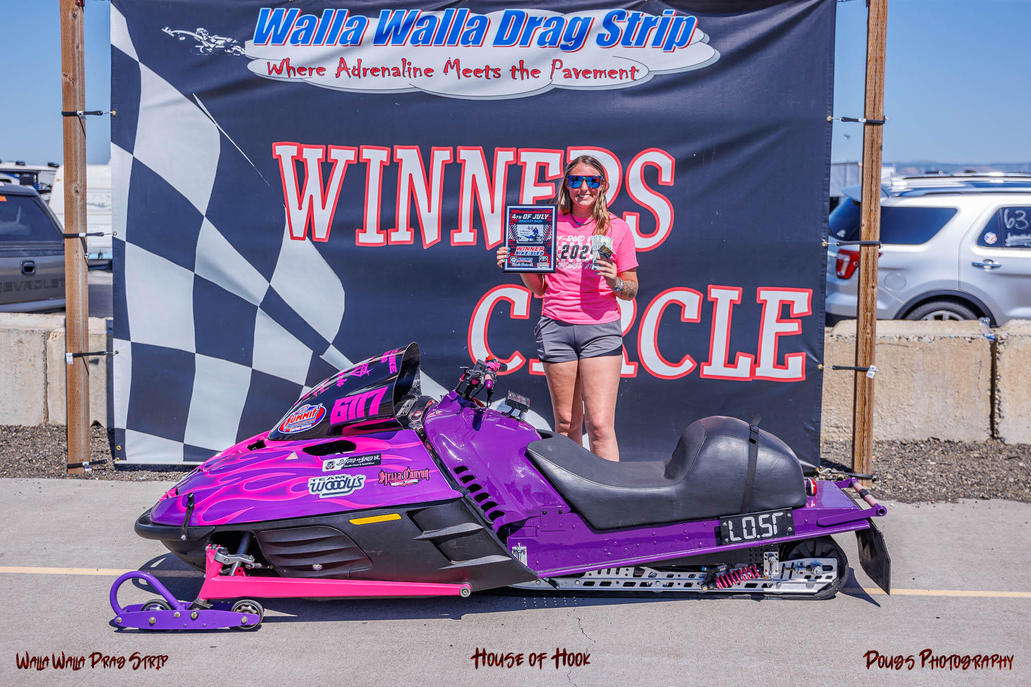 Racer participating in the House of Hook's Fourth of July Bracket Bash Napa Points Series #11 Jr Dragster Challenge, Walla Walla Drag Strip...Where Adrenaline Meets the Pavement